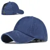 Washed Ponytail Navy Blue