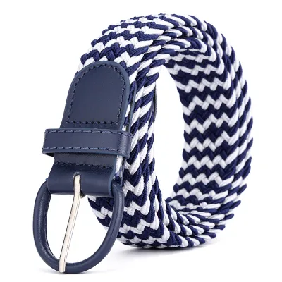 Unisex Fashion Elastic Twill Casual Woven Belt