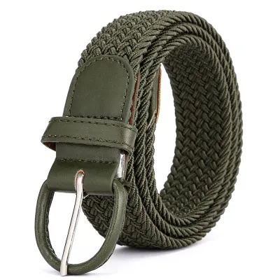 Unisex Fashion Elastic Twill Casual Woven Belt