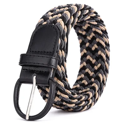 Unisex Fashion Elastic Twill Casual Woven Belt