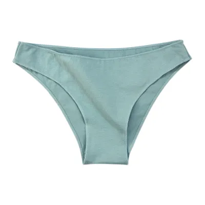 Women Basic Solid Color Low Waist Cotton Summer Panty