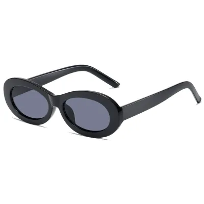 Women Retro Small Oval Frame Candy Color Sunglasses