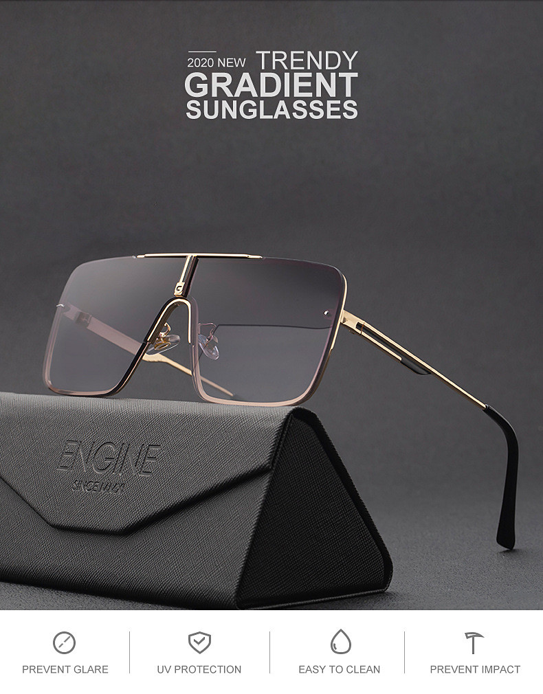 SIAM　SHADE　X〜THE　PERFECT　COLLECTION〜 Wholesale Men Fashion Metal Large Square Frame One Piece