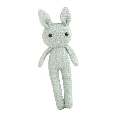 Children Solid Color Knitted Rabbit Plush Toy PP Cotton Super Soft Short Plush 25Cm