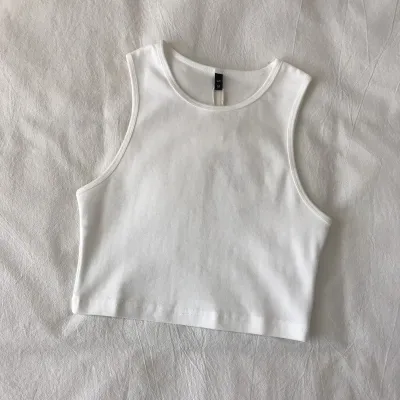 Women Summer Solid Color Slim Sleeveless Crop Tank Top