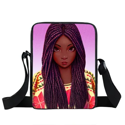 Creative Fashion Polyester Cartoon Girl Print Shoulder Bag