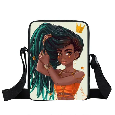 Creative Fashion Polyester Cartoon Girl Print Shoulder Bag