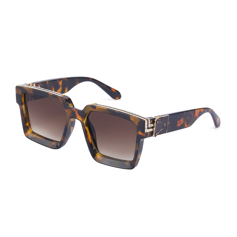 Wholesale Unisex Fashion Diamond Square Frame Sunglasses