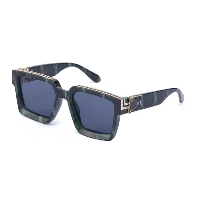 Unisex Fashion Diamond Square Frame Sunglasses PC Lens