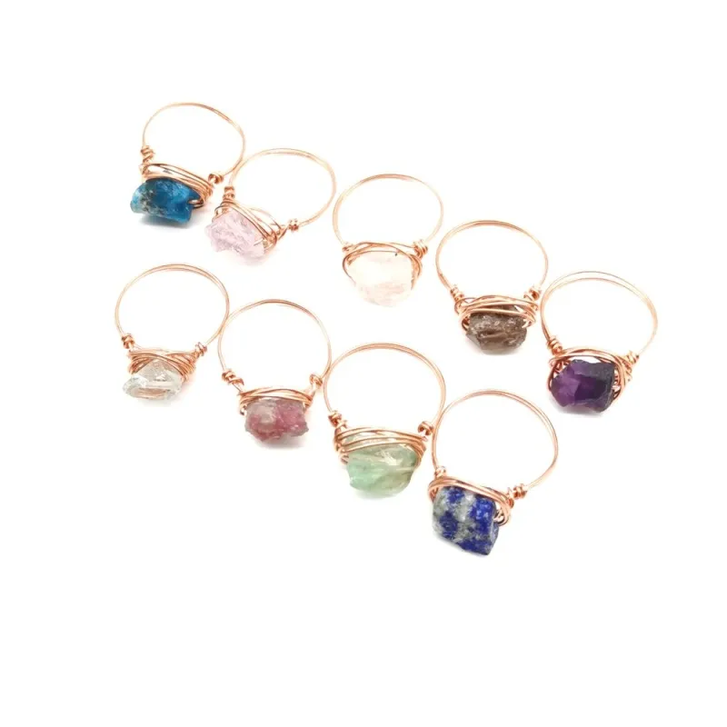 Women's Fashion Ethnic Hand-Woven Crystal Stone Ring