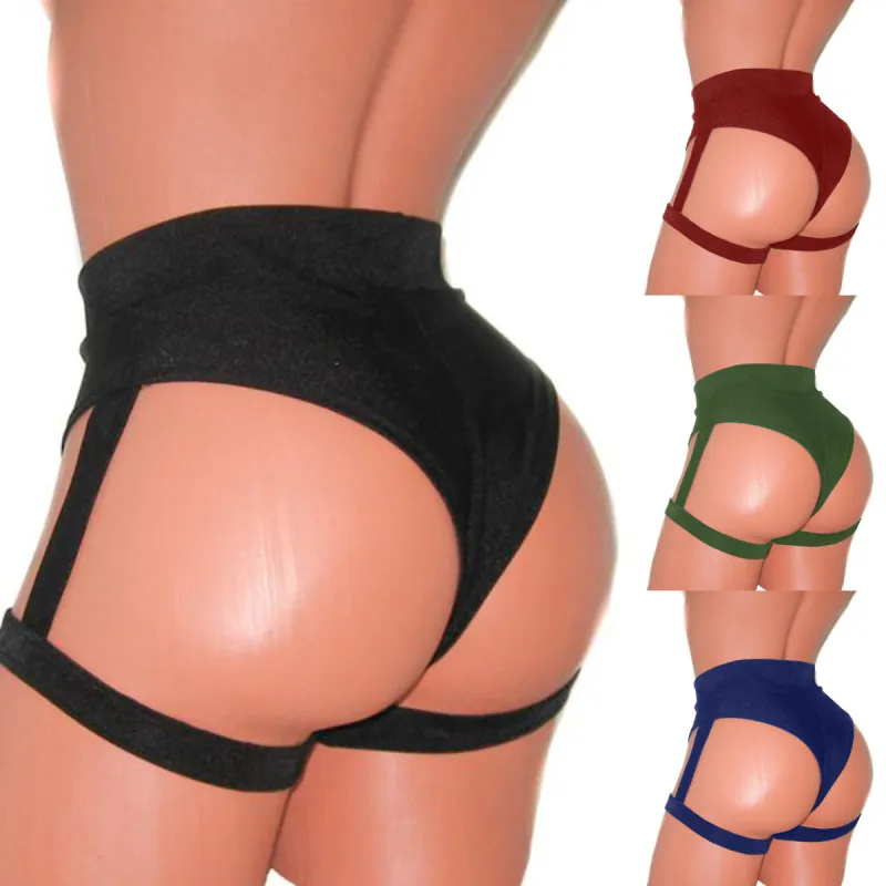 Women Solid Color Multicolor Shorts - Polyester Spandex Mid Waist