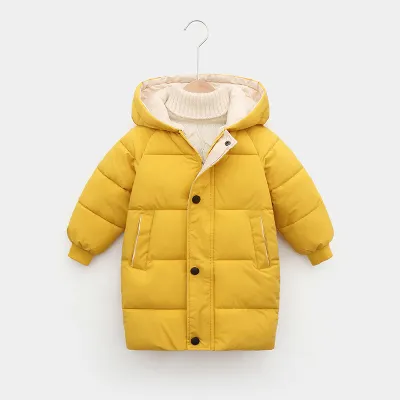 Kids Toddler Girls Boy Solid Zip Bubble Coat
