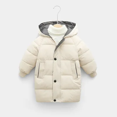 Kids Toddler Girls Boy Solid Zip Bubble Coat
