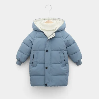 Kids Toddler Girls Boy Solid Zip Bubble Coat