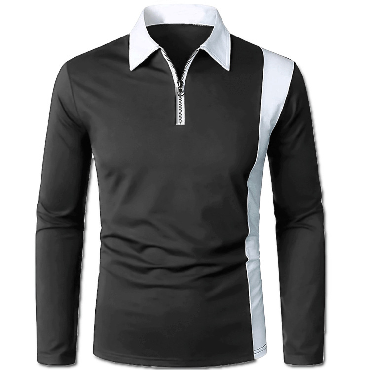 Wholesale Men Casual Fashion Patchwork Colorblock Lapel Long