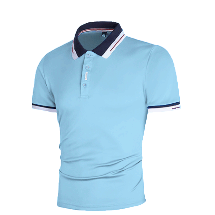 Tシャツ・カットソー IONSEOUL Checker Collar Polo T-Shirt (2color) JE1015 Wholesale Men Casual Colorblock Lapel Short Sleeve Loose