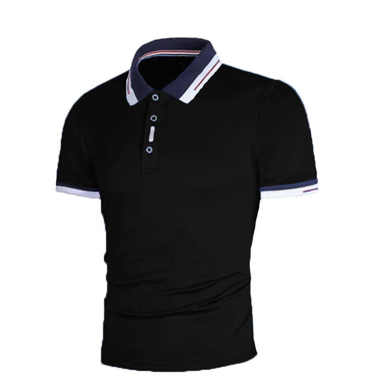 Wholesale Men Casual Colorblock Lapel Short Sleeve Loose