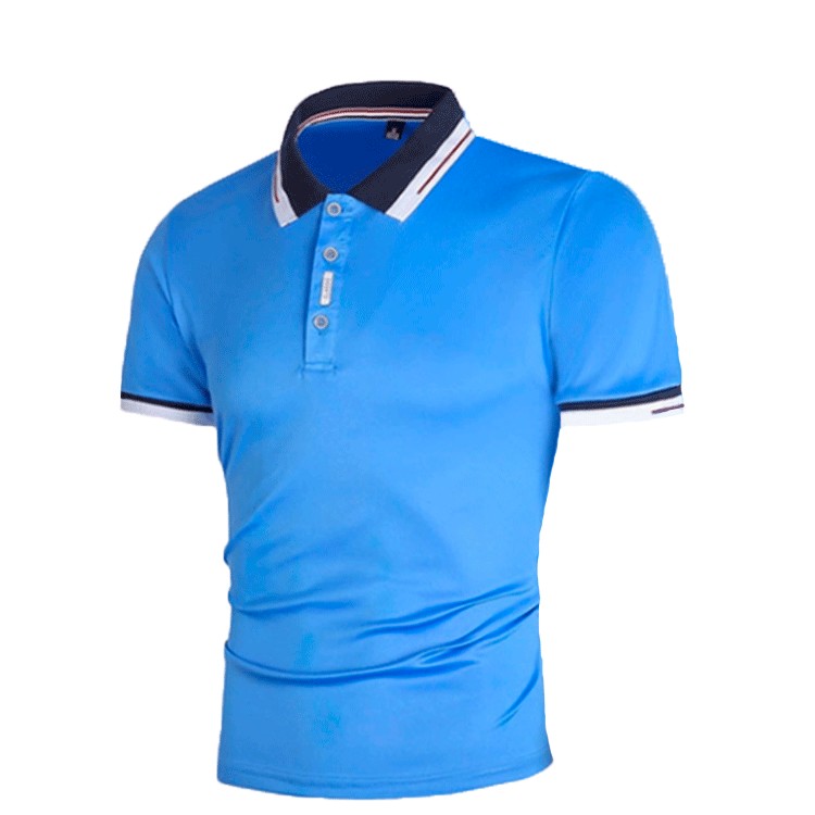 Wholesale Men Casual Colorblock Lapel Short Sleeve Loose