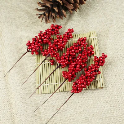 Warwick Christmas Decoration Red Simulation Fruit Bunch for Tree DIY Accessories