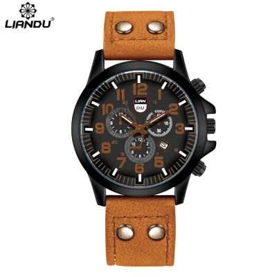 Men's Fashion Sports Calendar Quartz Watch