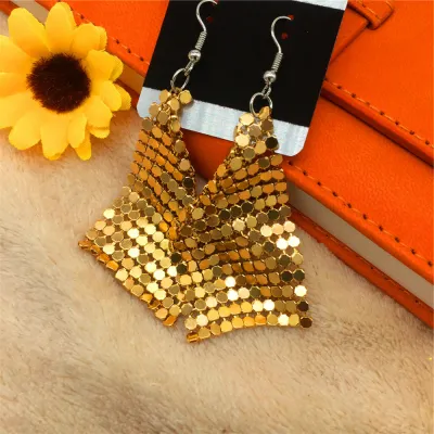 Women Fashion Exaggerated Square Variable Sequin Earrings