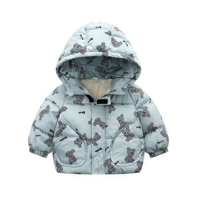 Kids Toddler Girls Boys Fashion Down Cotton Long Hooded Thick Jacket Zip Closure