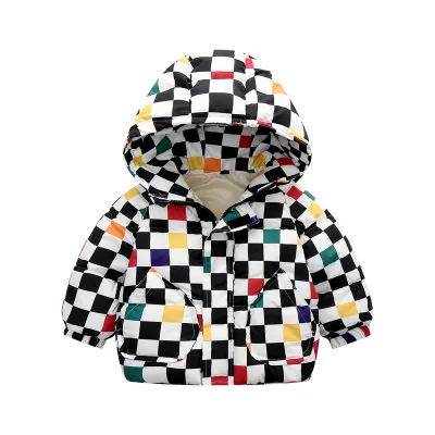 Kids Toddler Girls Boys Fashion Down Cotton Long Hooded Thick Jacket Zip Closure