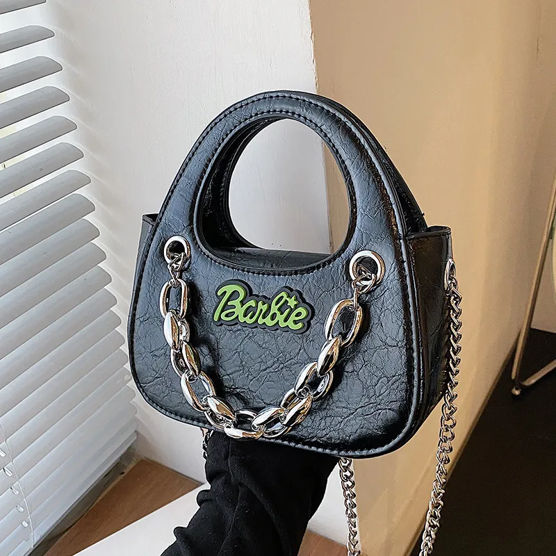 Pop Chain Solid Color Crossbody Handbag