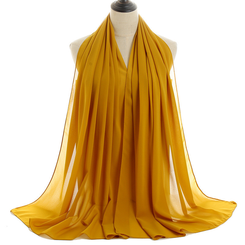 Wholesale Women Fashion Solid Color Chiffon Scarf