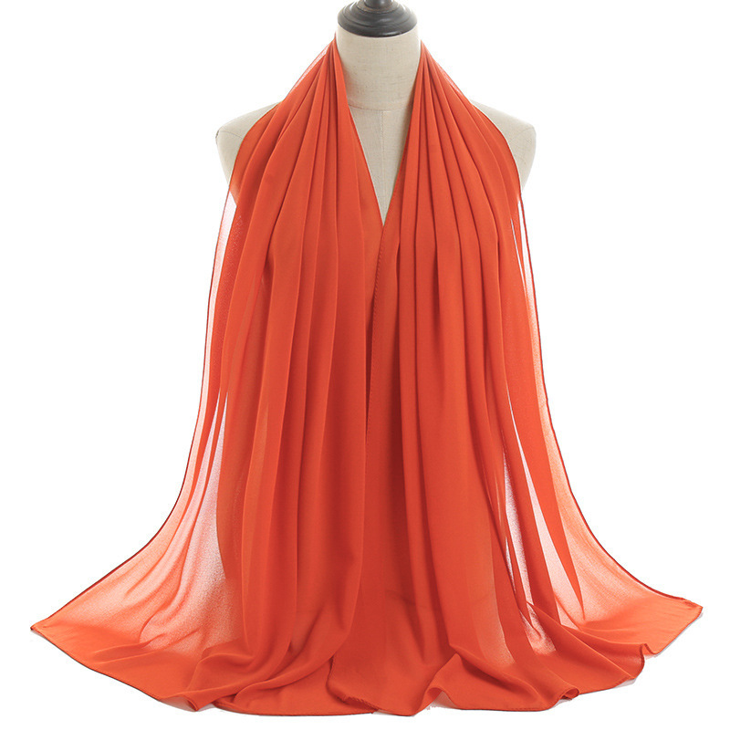 高い信頼 厚い信頼 Solid Fashion Women Wholesale Color Scarf Chiffon Clothing