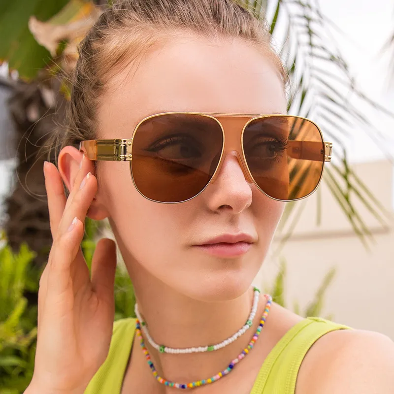 Unisex Retro Oval Sunglasses Plastic + Metal Frame PC Lens