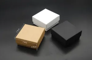 Ring Box Bracelet Pendant Jewelry Packaging Box Paper Cardboard 7.5x7.5x3.5cm