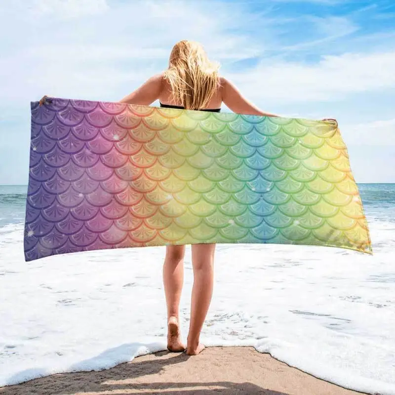 Creative Fashion Mermaid Beach Towel Adult Swimming Printing Sunscreen Shawl Towel