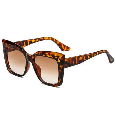 Women Fashion Cat Eye Large Frame Gradient Retro Sunglasses