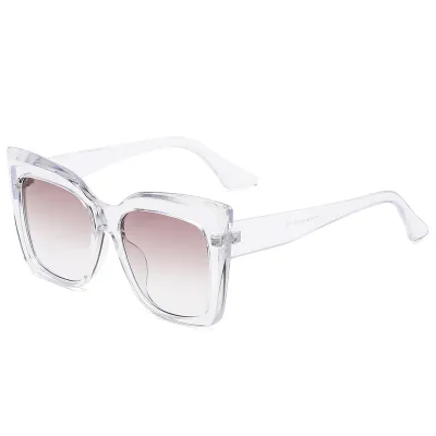 Women Fashion Cat Eye Large Frame Gradient Retro Sunglasses