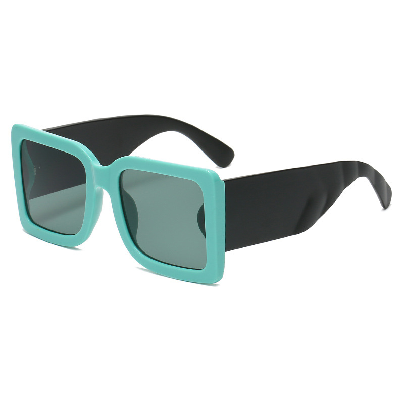 Wholesale Women Fashion Large Square Frame Color Contrast Pc