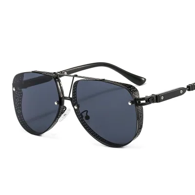 Men's Fashion Metal Mesh Oval Frame Sunglasses
