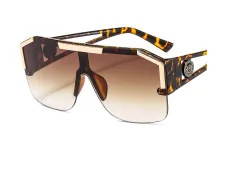 Unisex Fashion Lion Print One Piece Lens Sports Square Sunglasses