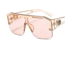 Unisex Fashion Lion Print One Piece Lens Sports Square Sunglasses