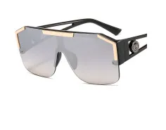 Unisex Fashion Lion Print One Piece Lens Sports Square Sunglasses