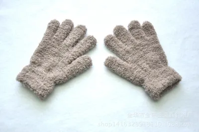 Kids Girls Boys Fashion Winter Warm Fleece Thickened Knitted Gloves Unisex