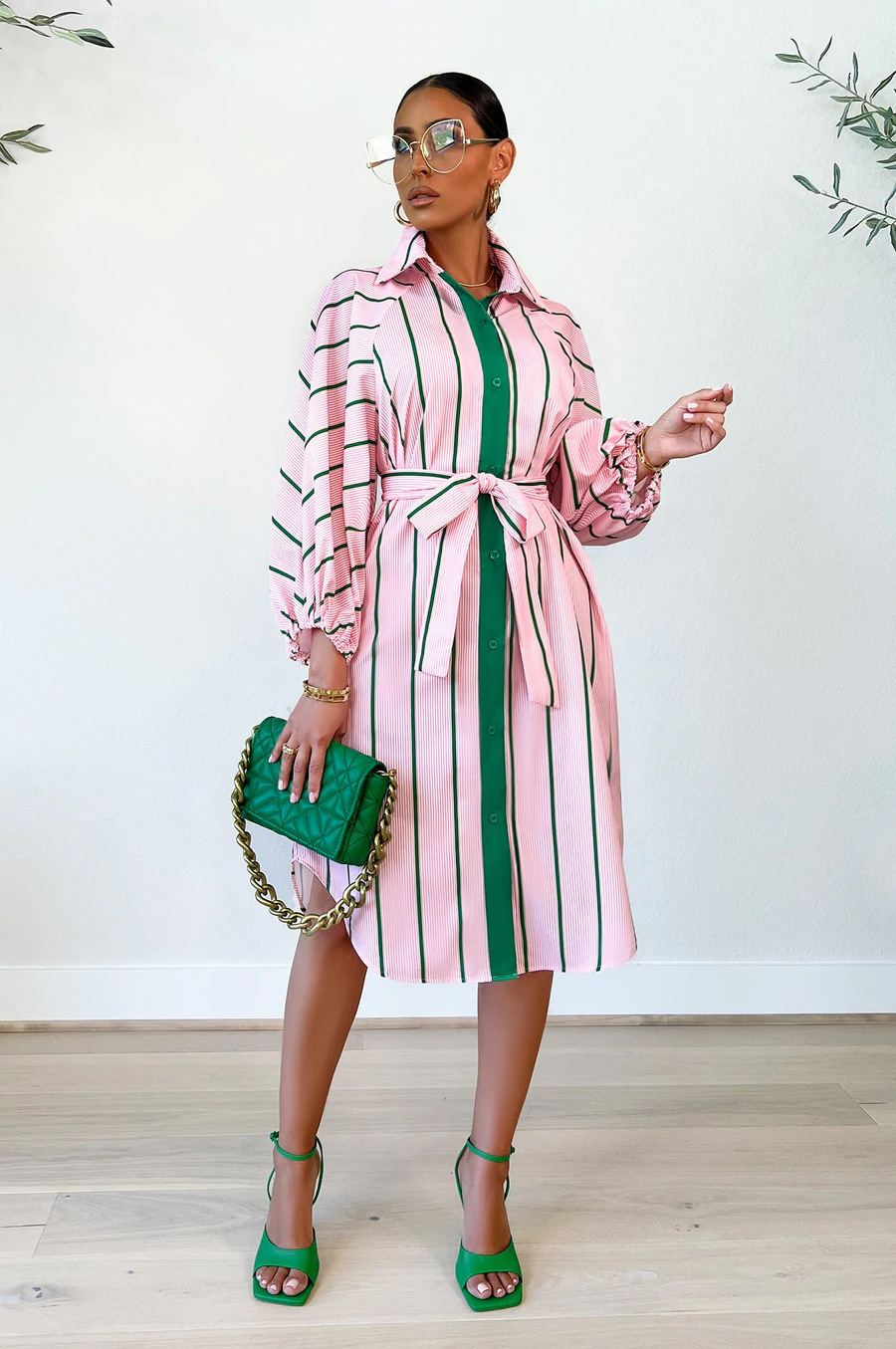 Wholesale Fashion Women Stripe Print Casual Long Sleeve