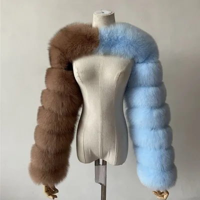Fashion Women Autumn Winter Faux Fur Plush Short Coat
