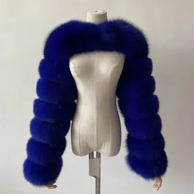 Fashion Women Autumn Winter Faux Fur Plush Short Coat