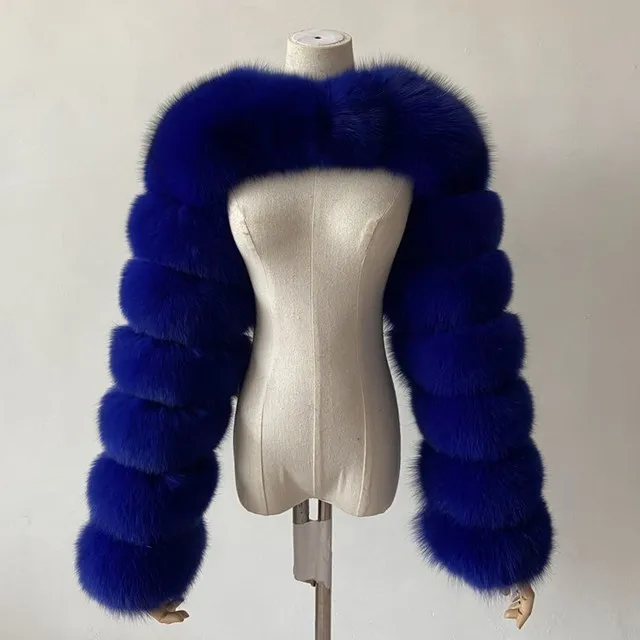 Fashion Women Autumn Winter Faux Fur Plush Short Coat