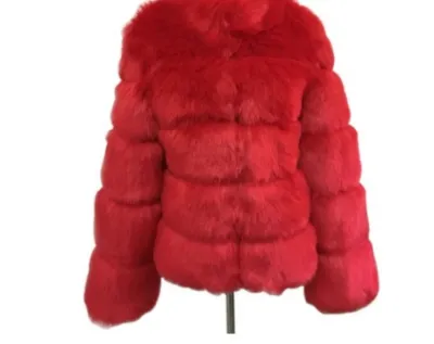 Faux Fur Hooded Women Mid-Length Coat Elegant Style Autumn Winter