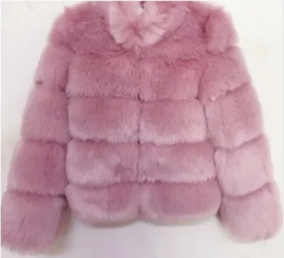 Faux Fur Hooded Women Mid-Length Coat Elegant Style Autumn Winter