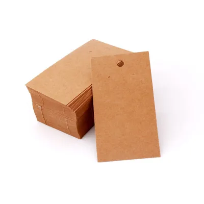 100pcs Kraft Paper Card for Handmade DIY Hair Accessories Earring Necklace Bracelet Jewelry Packaging Display