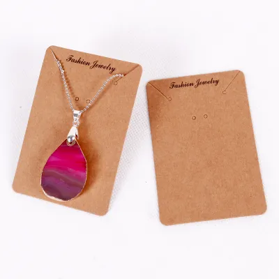 100pcs Kraft Paper Card for Handmade DIY Hair Accessories Earring Necklace Bracelet Jewelry Packaging Display