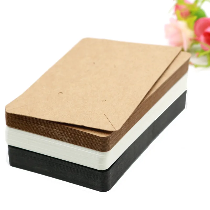 100pcs Kraft Paper Card for Handmade DIY Hair Accessories Earring Necklace Bracelet Jewelry Packaging Display